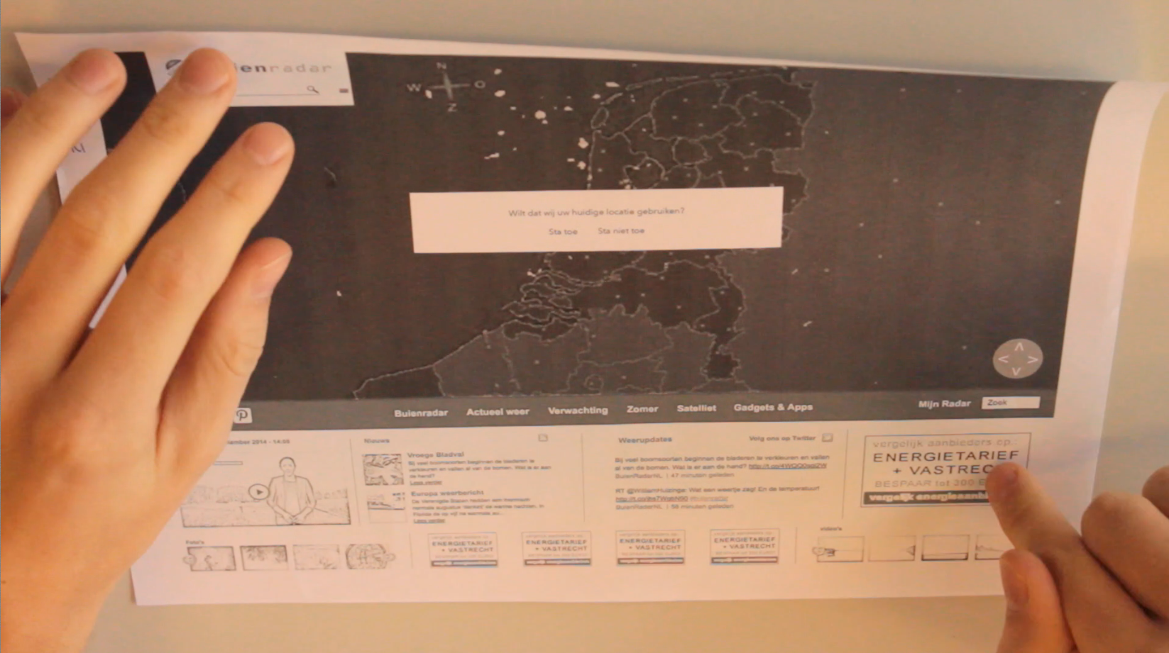Paper prototype test